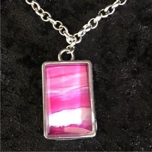 Handmade Resin Alcohol Ink Necklace and Pendant pendant.